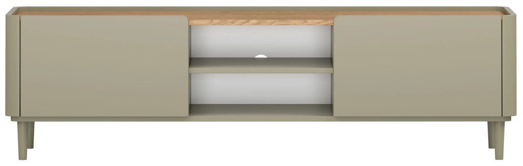 TV skrinka Elivo 170 cm na nožičkách - eukalyptus / dub baltic dune