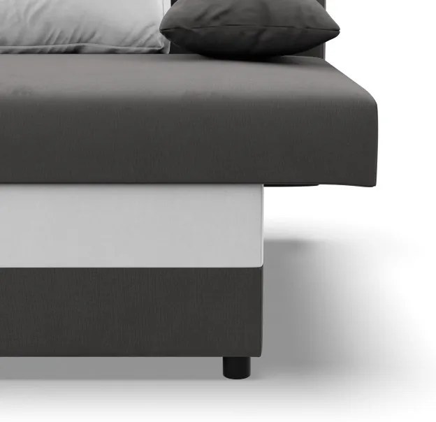 Pohovka NOLA rozkladacia, sivá / biela