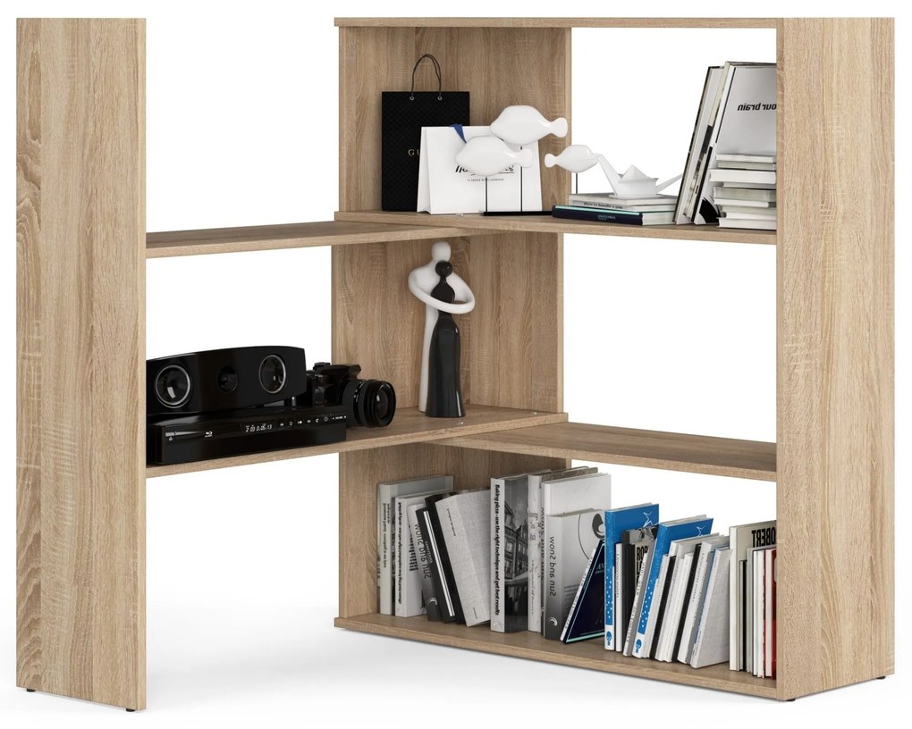 Regál Tivona II (dub sonoma). Akcia -21%. Vlastná spoľahlivá doprava až k Vám domov. 1070830