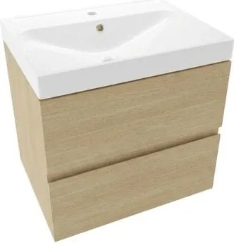 Kúpeľňová skrinka s umývadlom Naturel Verona 60x50x45,5 cm v dekore svetlé drevo mat VERONA60SDU5