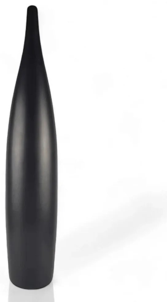 Keramická váza 70 cm, matná čierna