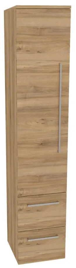 Mereo, Mereo Bino, kúpeľňová skrinka vysoká 163 cm, ľavá, Multidecor, Orech Pacifik prírodný, MER-CN697OPP2