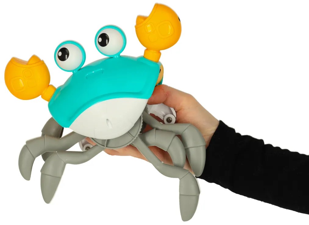 Interaktívny krab KIK so zvukom a senzorom, zelený