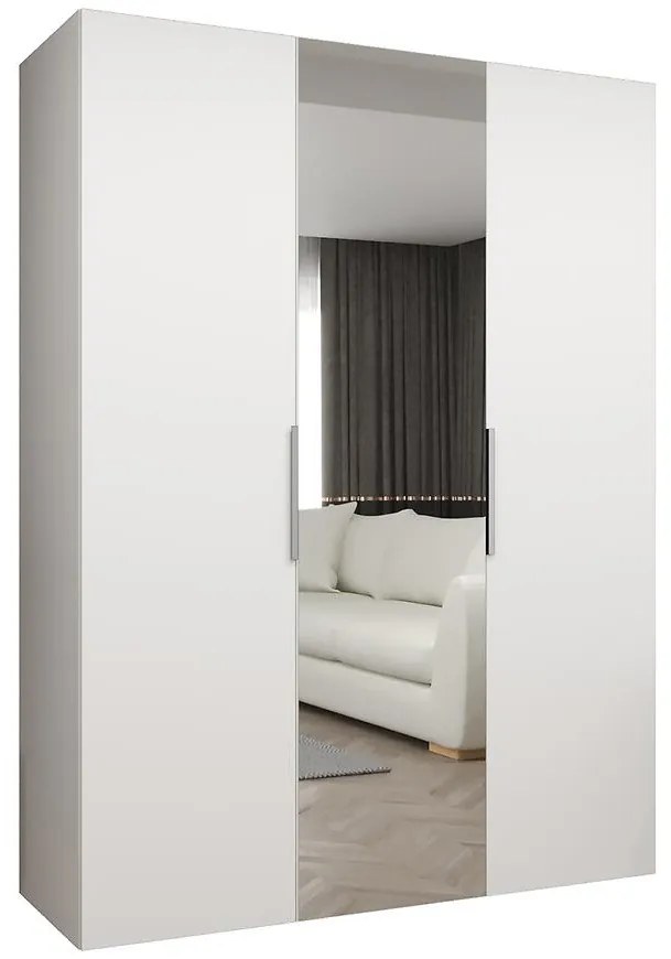 Skriňa Marbella II 150 biela/strieborný