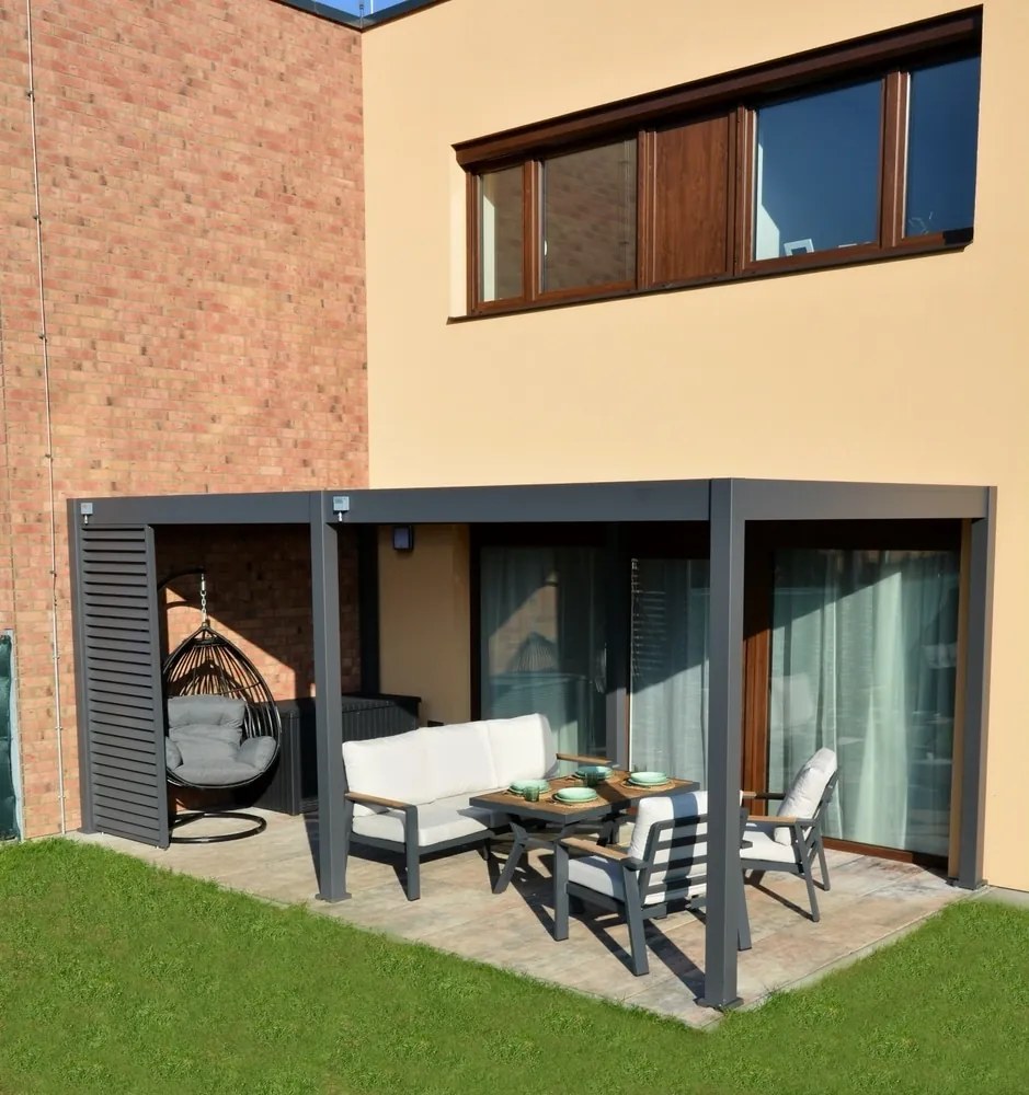 Bioklimatická pergola INTRO NEO 5,3X3m hliník+oceľ, voľne stojaca