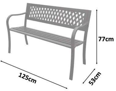 Sammer Kvalitná záhradná lavička 125x53x77 cm MEB2903