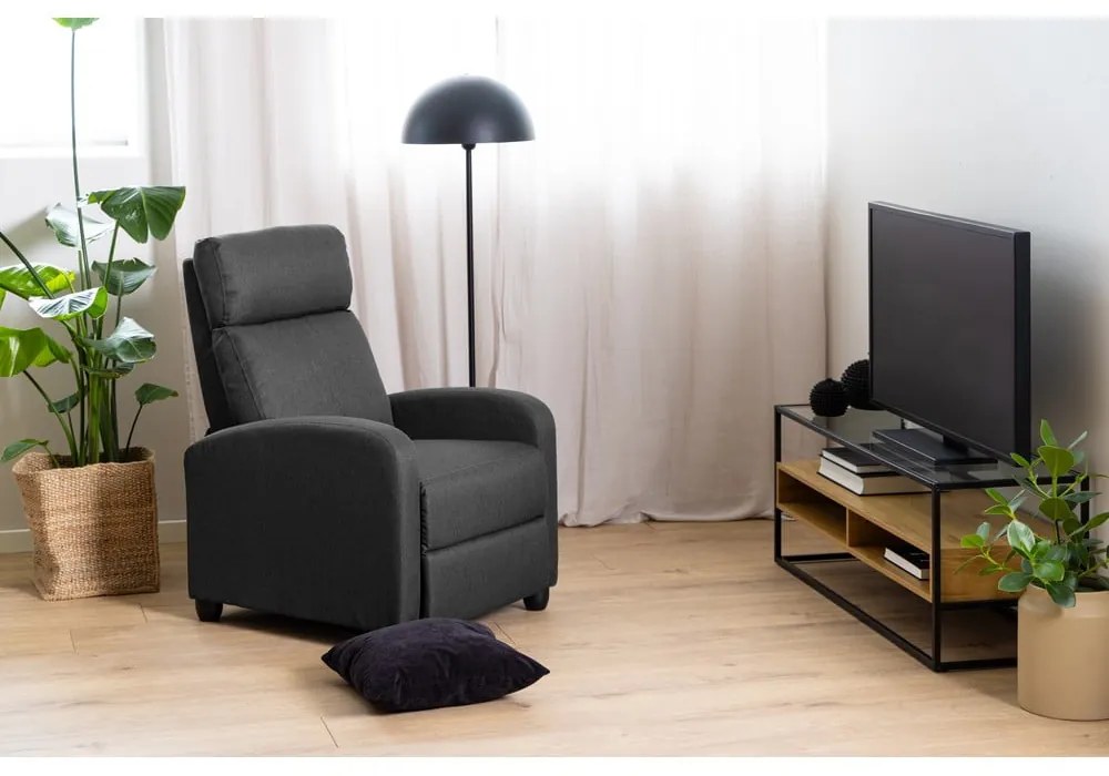 Antracitové relaxačné kreslo Siom – Actona