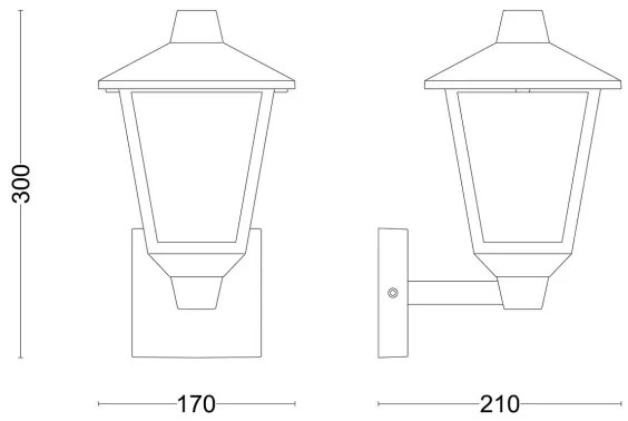 Philips - Vonkajšie nástenné svietidlo KINNO 1xE27/25W/230V IP44