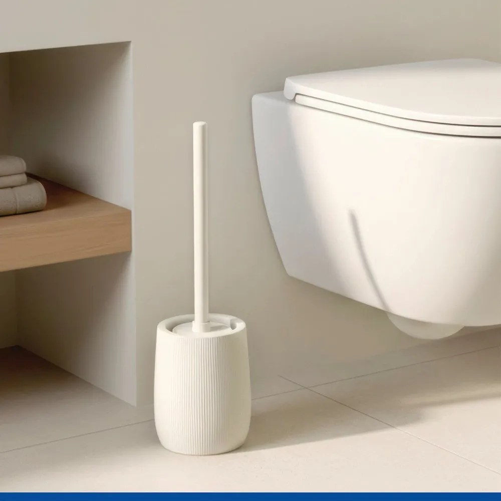 Krémovobiela keramická WC kefa Fablo – Wenko