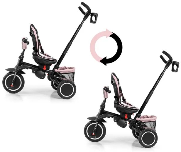 Detská trojkolka Stanley Rubber ružová