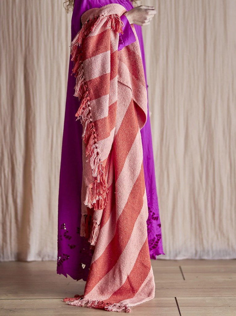 Bloomingville Prehoz z recyklovanej bavlny Frello Orange 130 × 160 cm