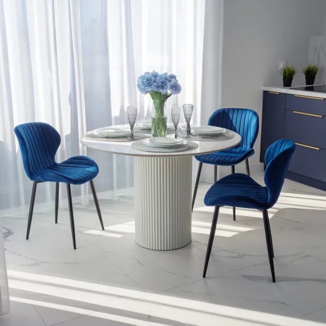 Jedálenská stolička DALLAS VELVET granátová