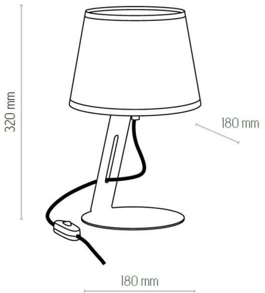 Stolná lampa GRACIA 1xE27/60W/230V biela