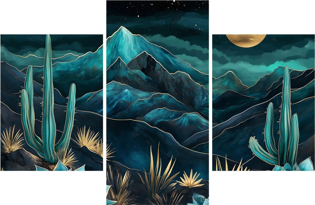 Obraz - Tyrkysová noc (90x60 cm)