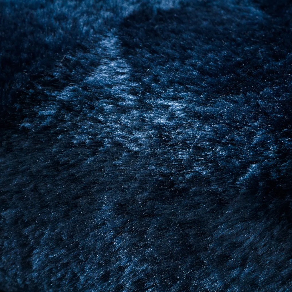 Dywany Łuszczów, Kusový koberec Visco Rabbit Dark blue 10 kruh, 120x120 (priemer) kruh, modrá, detská izba