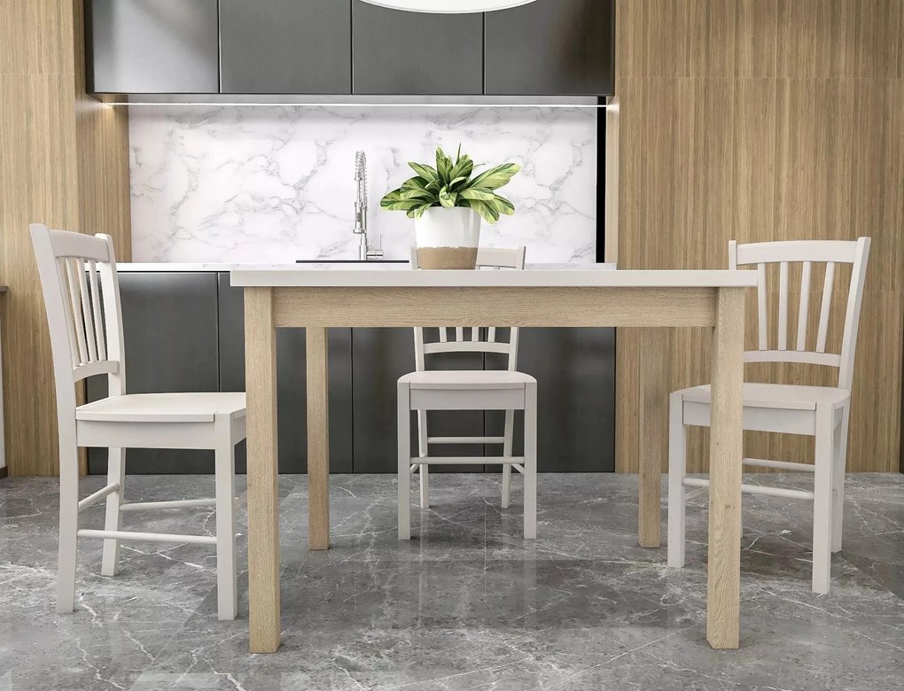 Jídelní stůl Adam 120 cm kašmír/dub cremona torro