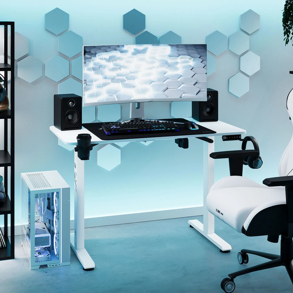 Výškovo nastaviteľný stôl Diablo X-Tensio 1100 biely