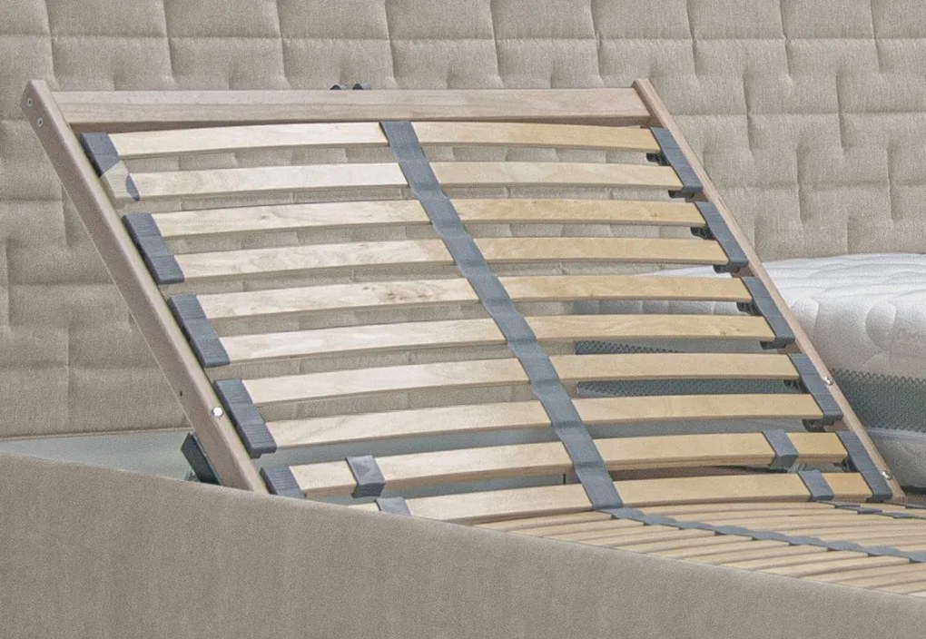 Posteľ Rita 180x200 cm, béžová látka