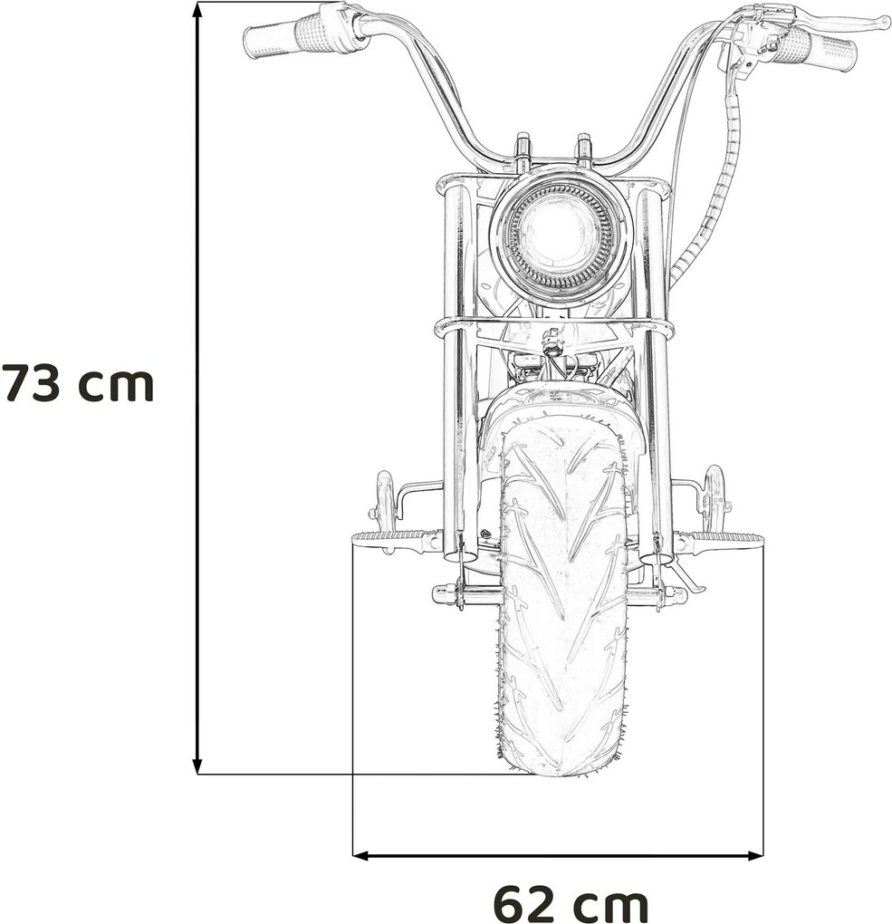 Ramiz Chopper Warrior Motocykel čierny