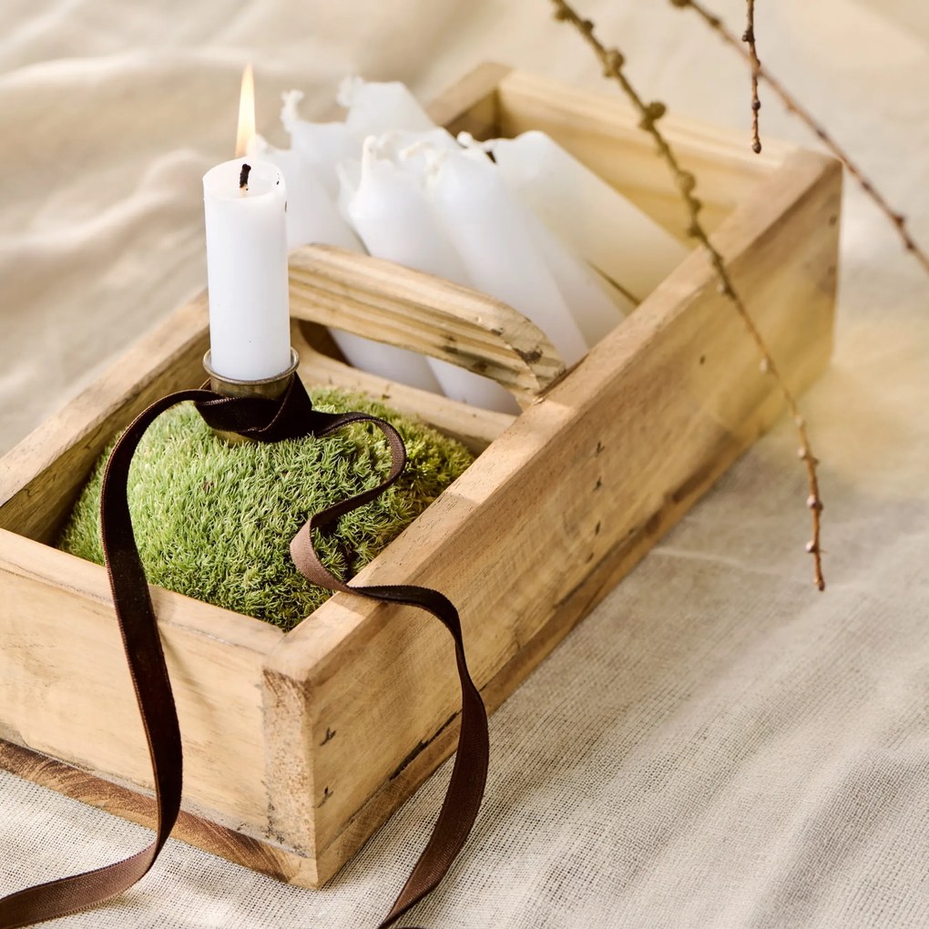 Ib Laursen Drevený box s uchom Unique 30 cm – 2 priehradky