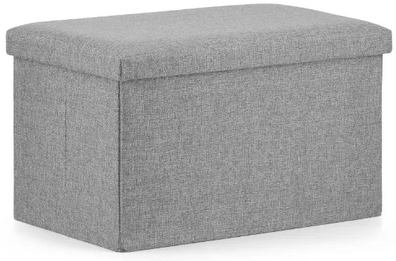 Skladacia taburetka s úložným priestorom "XL" svetlo sivá