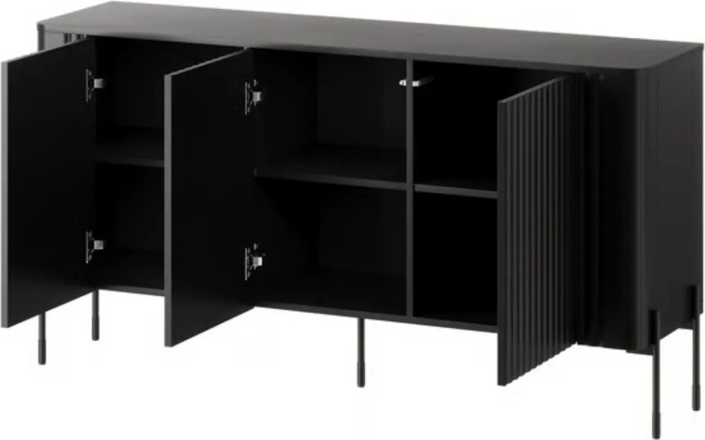 Komoda Vera 150 cm čierna