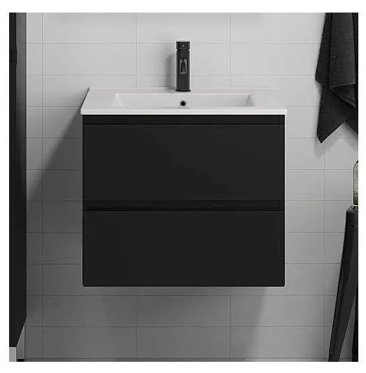 Kúpeľňová skrinka s umývadlom KENWOOD 61 cm čierna