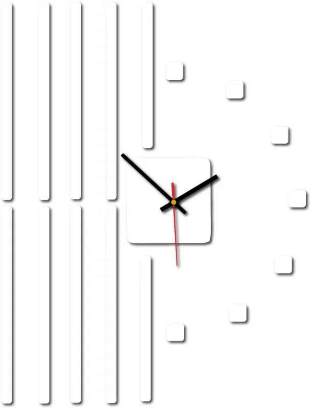 Nástenné hodiny Quartz, nalepovacie dekorácie, 3D zrkadlové nálepky Xmomo X0034- HEU-