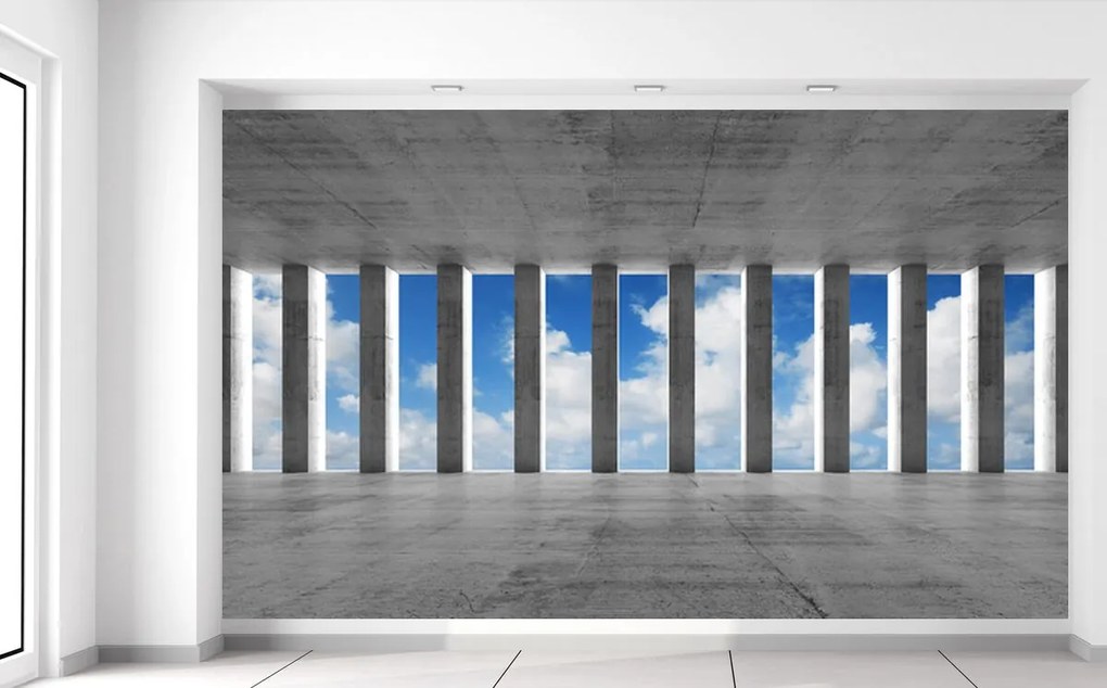 Gario Fototapeta Betónové stĺpy a nebo Veľkosť: 200 x 135 cm, Materiál: Vliesová