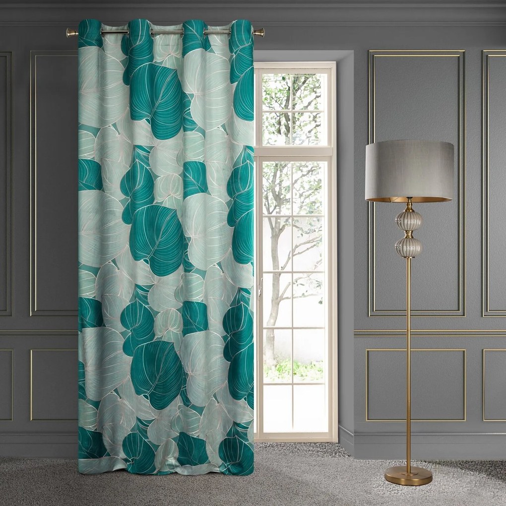 ZATEMŇOVACÍ ZÁVES NA KRÚŽKOCH LIMITED COLLECTION SALVIA1 140X250 CM ZELENÁ