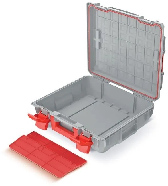 Kufr na nářadí CEBLOCCK PRO 45 x 38 x 13,5 cm šedo-červený