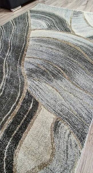 Abstraktný koberec Rio 936A v sivo-béžovej kombinácii Rozmer: 80x150 cm