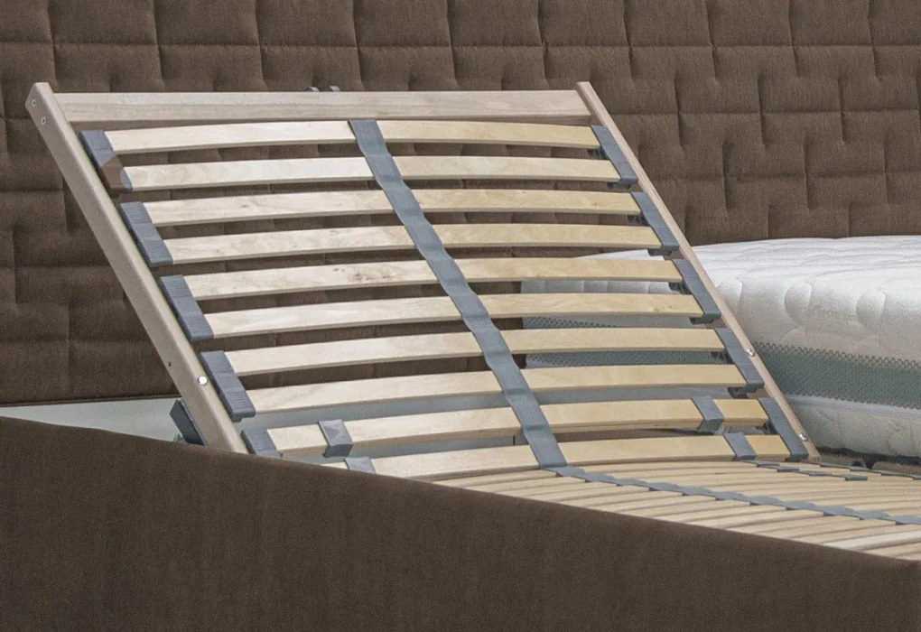 Posteľ Rita 180x200 cm, hnedá látka