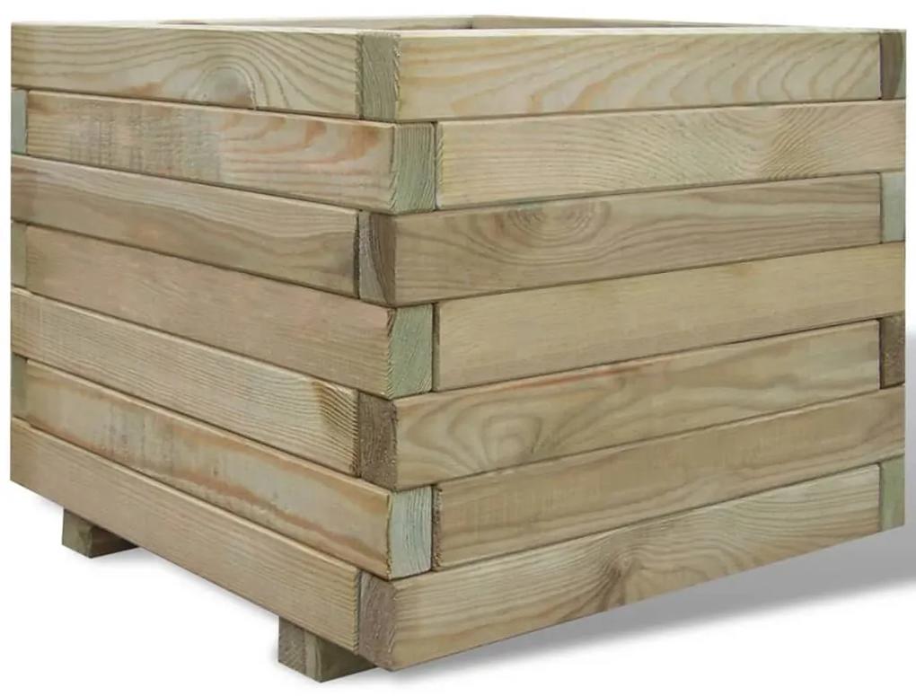 vidaXL Kvetináč 50x50x40 cm, drevo, štvorcový