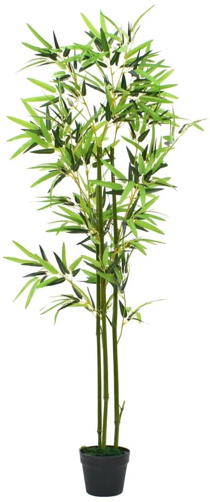 vidaXL Umelá rastlina, bambus s kvetináčom 150 cm, zelený