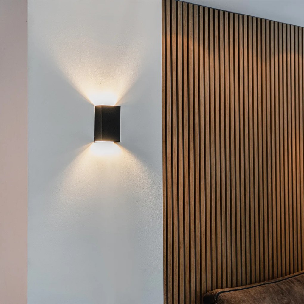 Inteligentná nástenná lampa čierna 10 cm vrátane 2 Wifi G9 - Otan