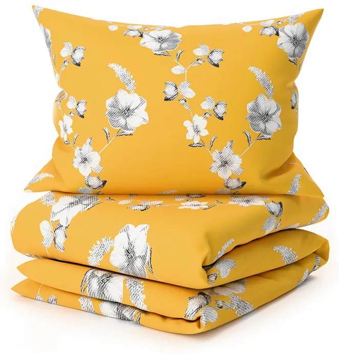 Obliečky z mikrovlákna YELLOW ROSE žlté Rozmer obliečky: 2 ks 70 x 90 cm | 200 x 220 cm