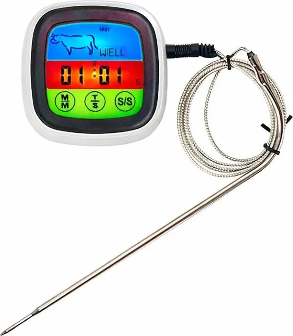 Teplomer so sondou na grilovanie BestBerg BBBQ-20TS / strieborná