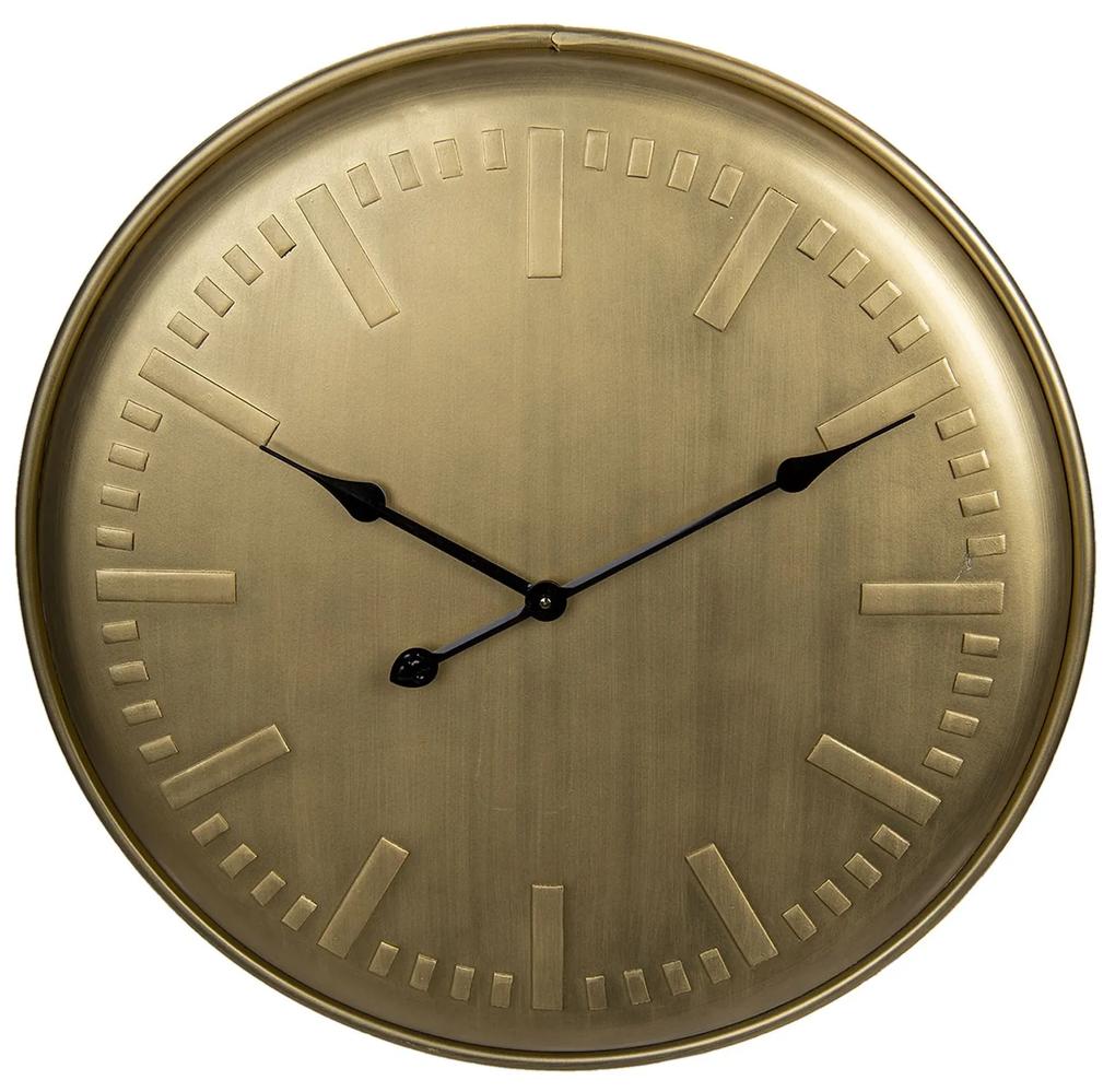 Zlaté kovové nástenné hodiny Audra - Ø 62 * 3 cm