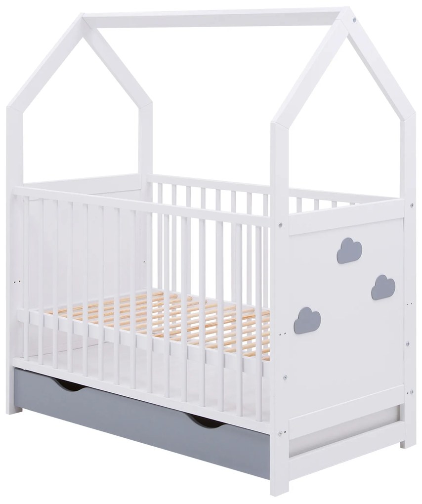 Detská postieľka 60 cm Immi (biela) (s úl. priestorom). Vlastná spoľahlivá doprava až k Vám domov. 1041089