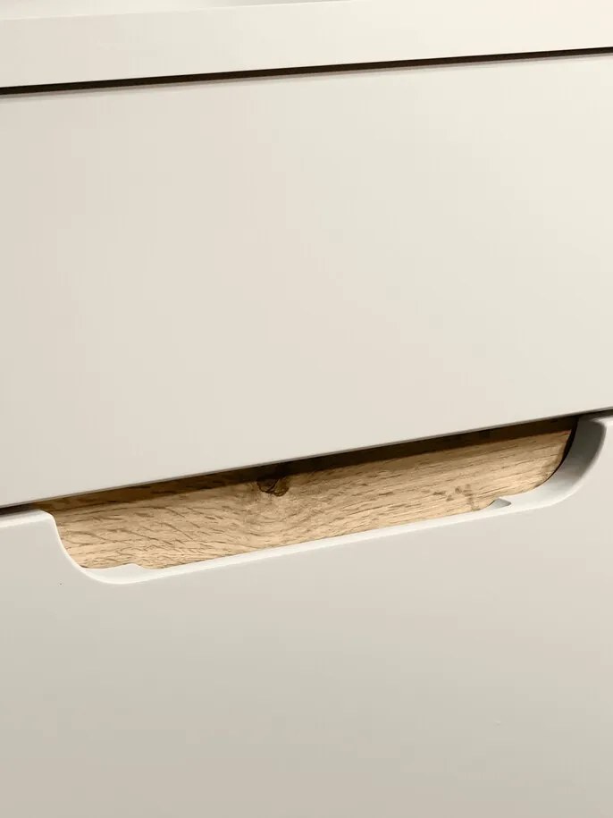 Koupelnová skříňka Bali Lava se zápustným umyvadlem 60 cm kašmírová/dub wotan