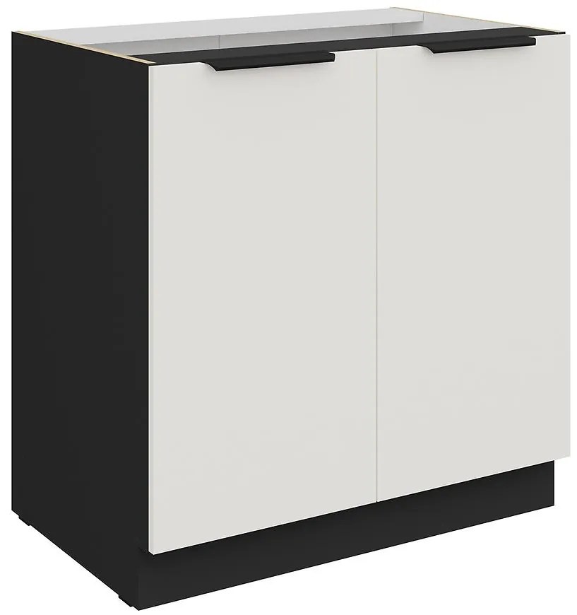 Kuchynská skrinka Aria-Wh/Bl Anti Fingerprint 80d 2f Bb