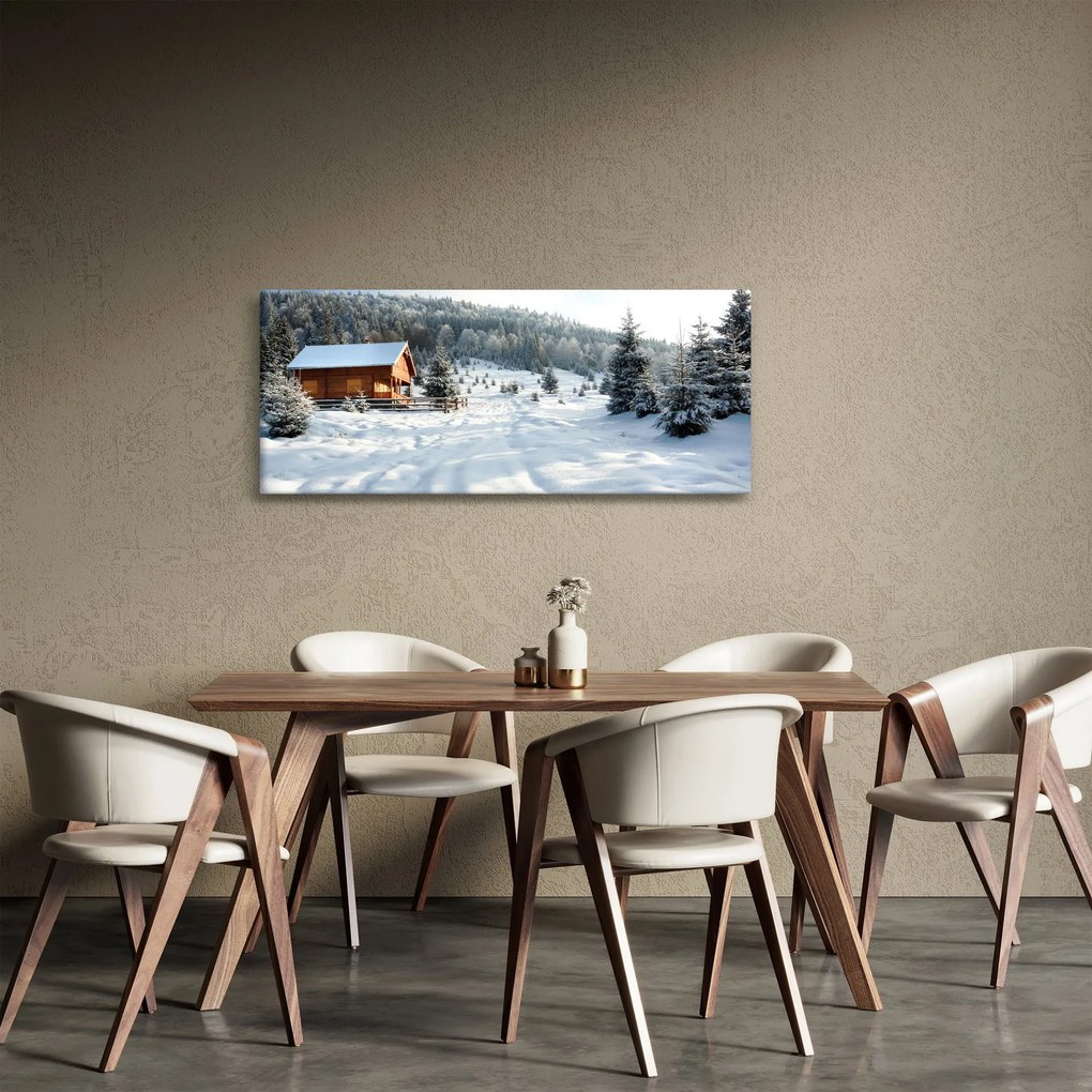Obraz - Horská chata (120x50 cm)