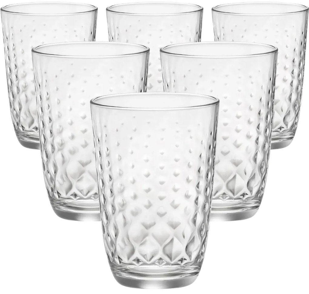 Bormioli Rocco 6-dielna sada pohárov Glit, 380 ml, 380 ml