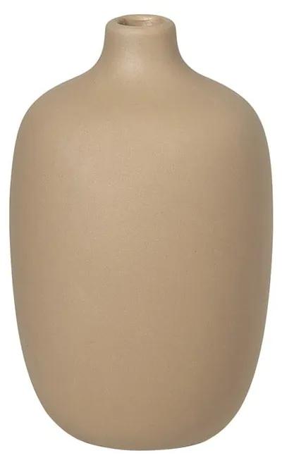 Béžová keramická váza Blomus Nomad, výška 13 cm