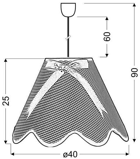 Candellux Žltý závesný luster Lola pre žiarovku E27 31-04673
