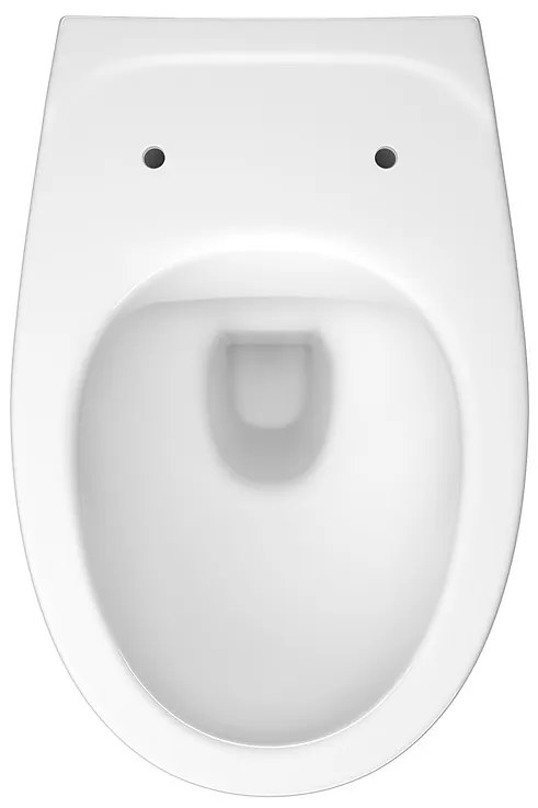 Cersanit Cersania SimpleOn, závesná WC misa 52,5x36x37,5 cm + sedátko s pomalým zatváraním z duroplastu, horizontálny odpad, biela, S701-566