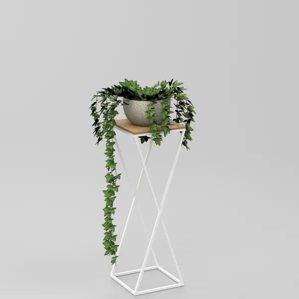 Stojan na kvety 70x24 cm biela