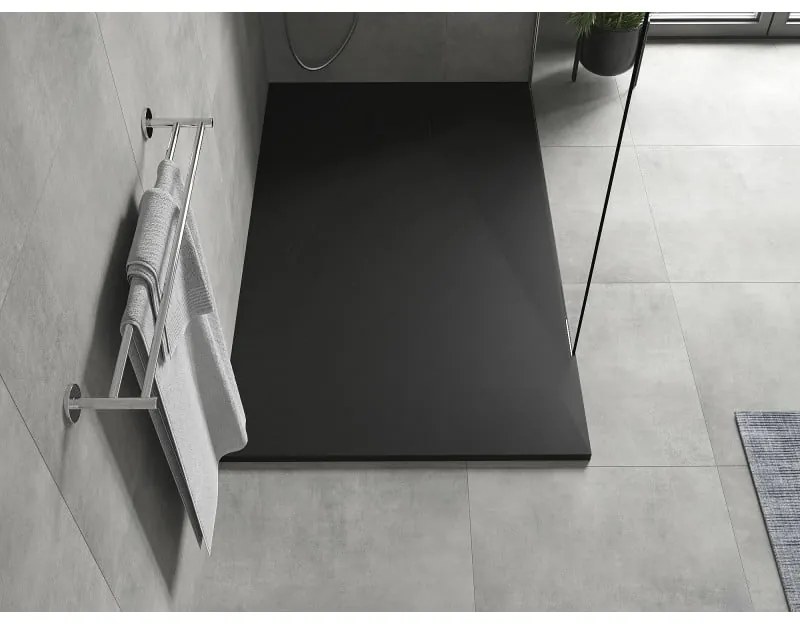 Mexen Hugo, SMC obdĺžniková sprchová vanička 140 x 90 cm, čierna matná, 42709014