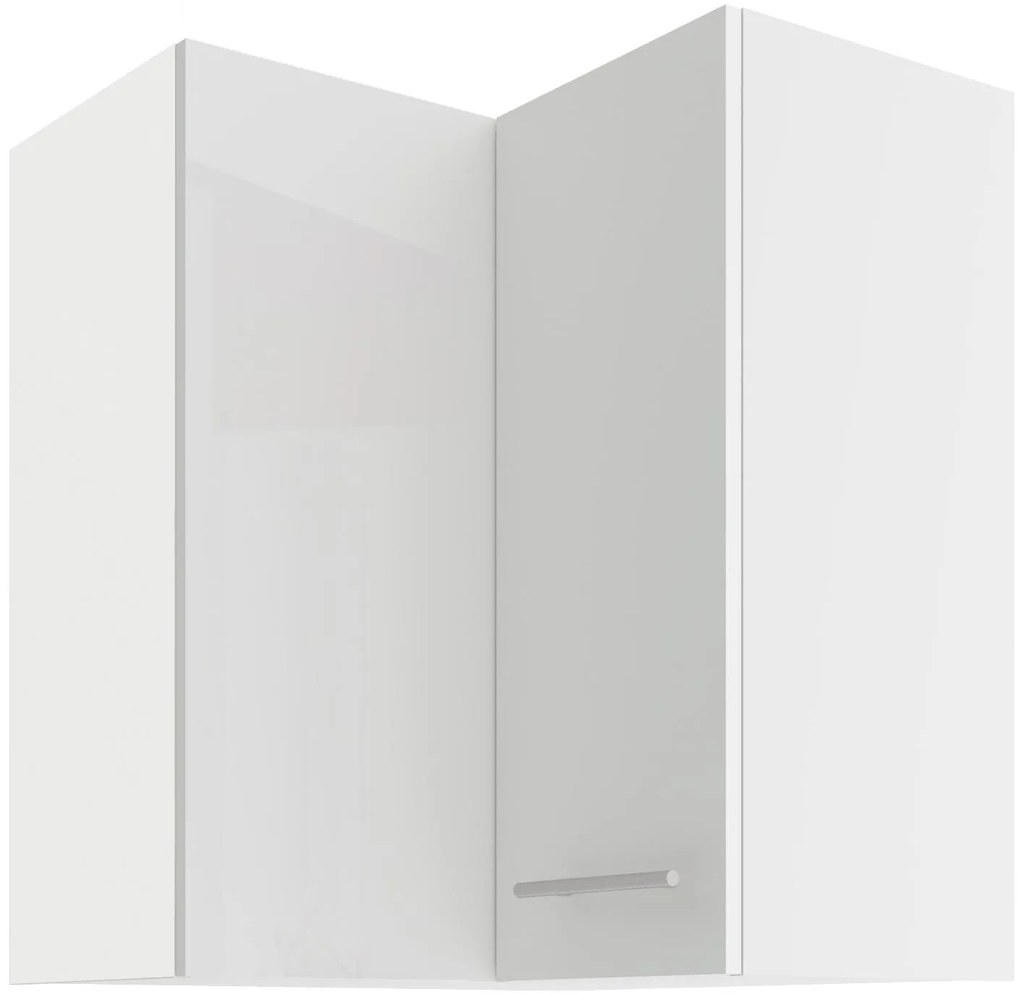 Horná rohová kuchynská skrinka Lavera 60x60 GN-72 2F (90°) (korpus: biela + front: lesk biely). Vlastná spoľahlivá doprava až k Vám domov. 1134525